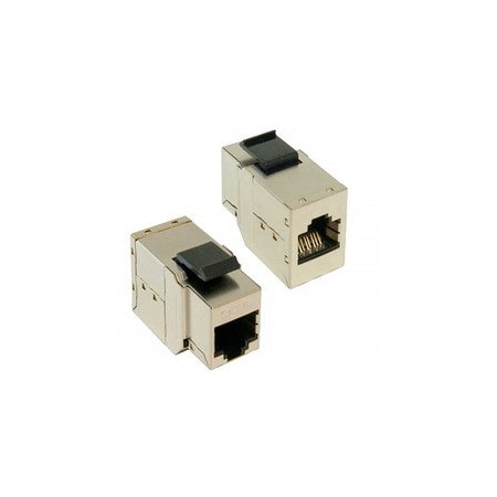 Cable Wholesale Shielded Cat6a Keystone, In-Line Coupler, RJ45 Female 33X6-50000